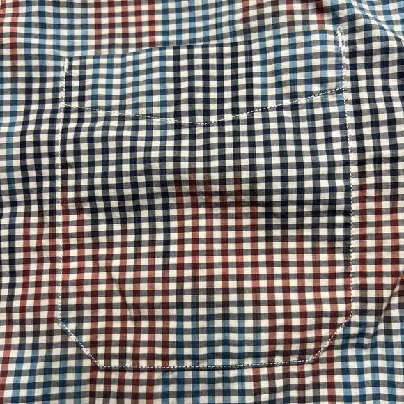 Tommy Bahama Button-Up Long Sleeve Shirt Men's XL Blue & Red Check Pima Cotton - Picture 5 of 8